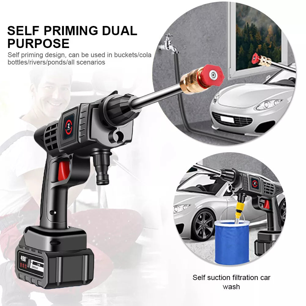 Pistolet Haute Pression Ă  Eau avec Batterie