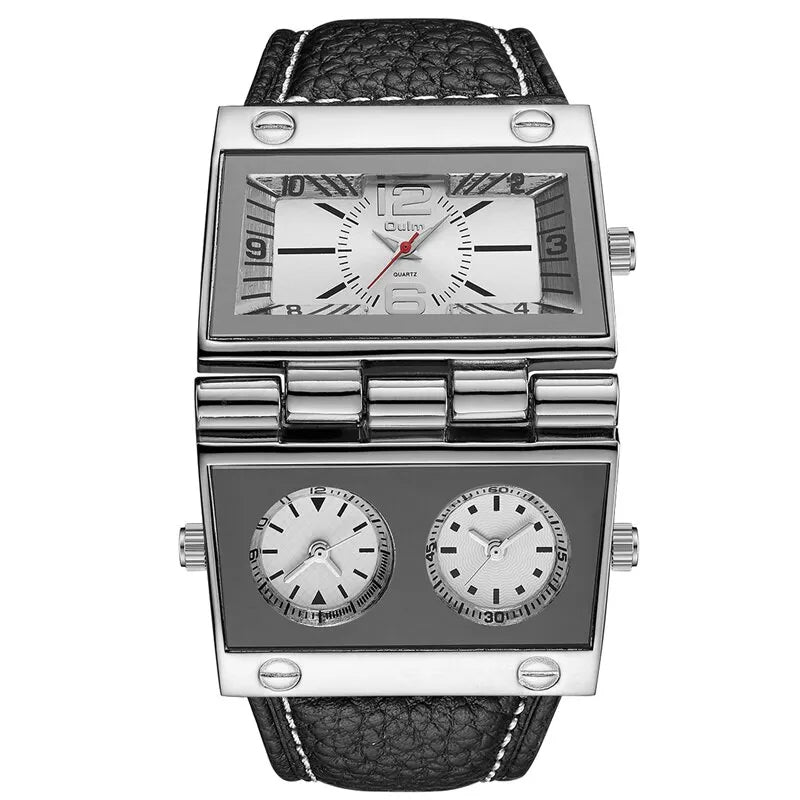 Montre de Sport Pliable en Cuir pour Hommes