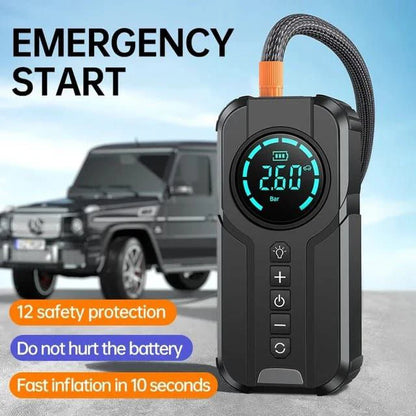 Démarreur Voiture Portable avec Compresseur d'Air